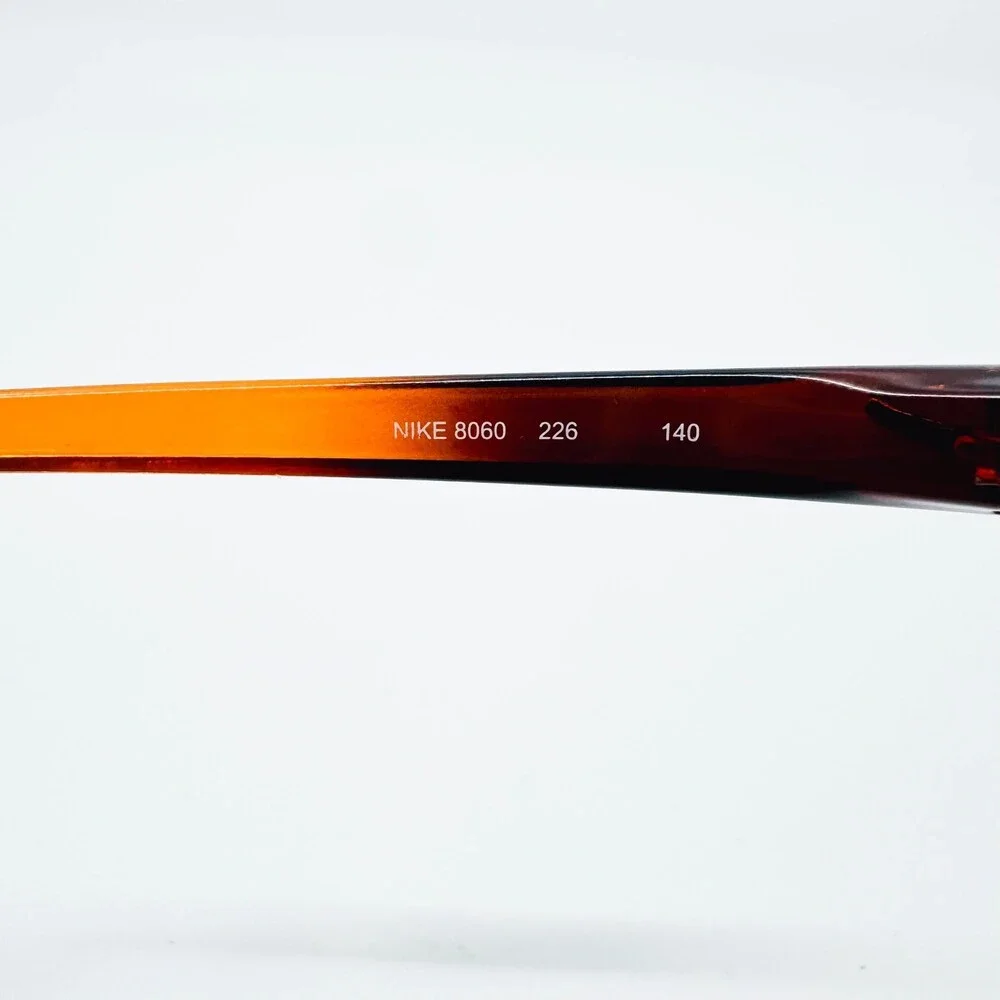 Nike Eyeglasses Mens Black Orange Rectangular NIKE 4166 008 48-18-140